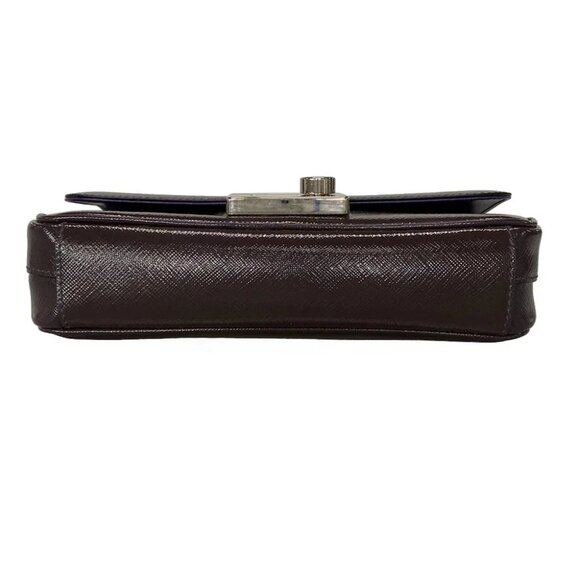 Auth PRADA Purple Patent Leather Shoulder Bag - Picture 4 of 14